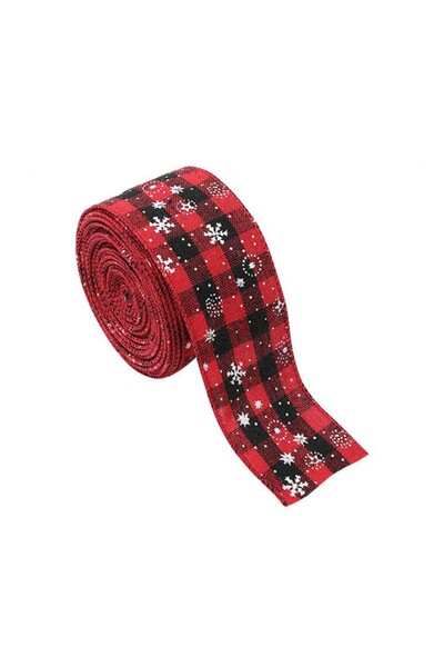 Flippy Panglica Decorativa pentru Craciun, Flippy, 200 x 4.8 cm, Negru Rosu