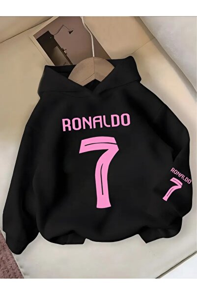 CLASİVA Çocuk 1 Kalite Sweatshirt Kapşonlu Ronaldo 7 Baskılı modern tasarım