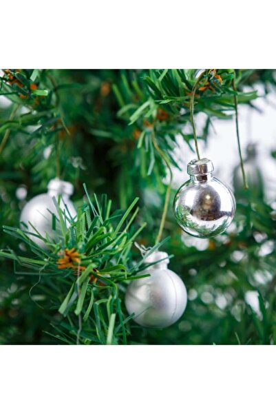 Family Christmas Decoratiune de Craciun - Cutie cu 36 globuri argintii 2cm