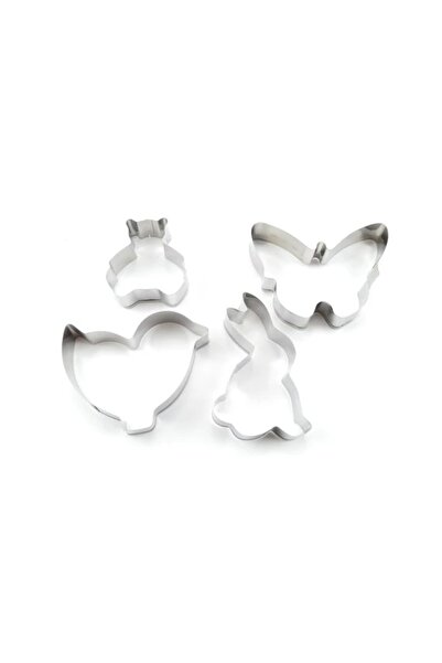 Perfect Home Easter and Spring Theme Decoupage Molds Set of 4 Stainless Steel Pieces