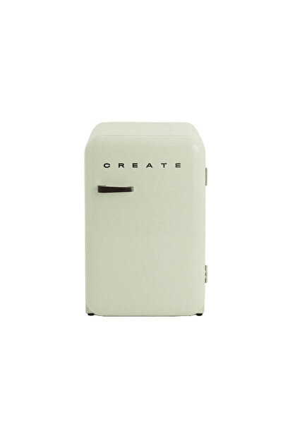Create Mini frigider retro, CREATE, 107 litri, verde pastel/negru