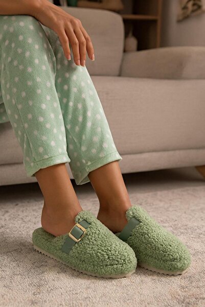 MODAONN Women's Buckle Towel Winter Women's Slippers