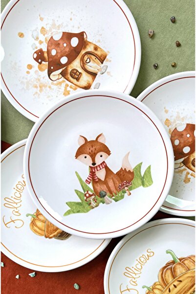 ers erbaşlar SİHİRLİ SONBAHAR 6 PARÇA  PASTA TABAĞI SETİ