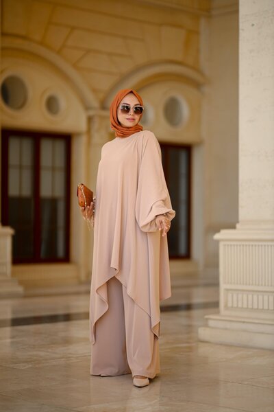 NS Moda Hijab Elena Set Mink Model-552