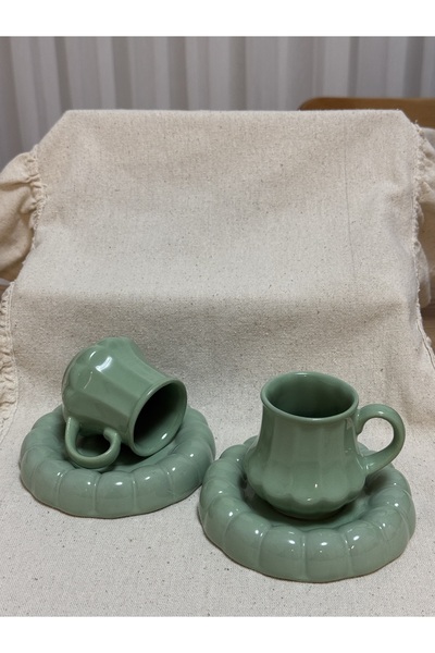 Yumuk Shop 2-Person 4-Piece Luxury Vera Coffee Cup Set