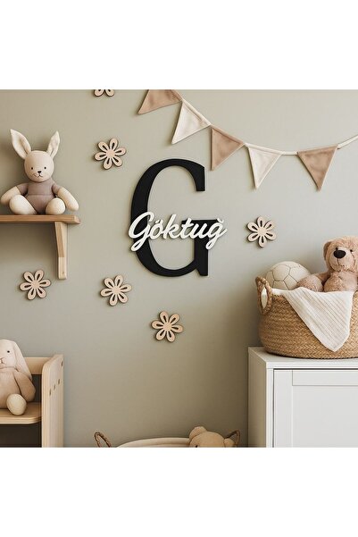 CSD TASARIM İsme Özel Çocuk Ve Bebek Odası Harf Üzeri İsimli Kapı Ve Duvar Ka...