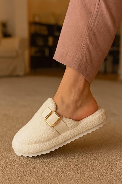 MODAONN Women's Buckle Towel Winter Women's Slippers