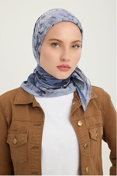 Schaless Αθόρυβες Εποχές - Λιλά - Κασκόλ με σχέδιο Εφιλία - 90x90 εκ.