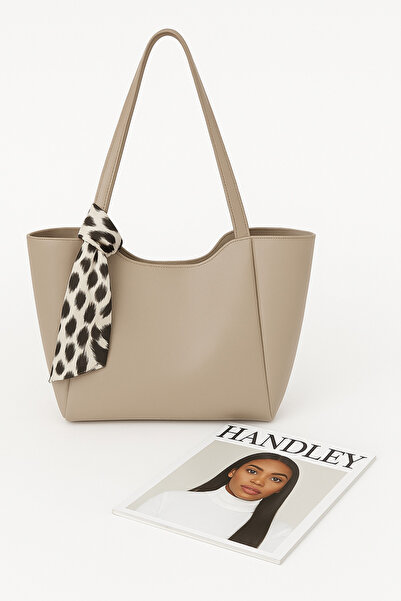 Handley Geantă de umăr cu capacitate mare, cu detaliu de eșarfă