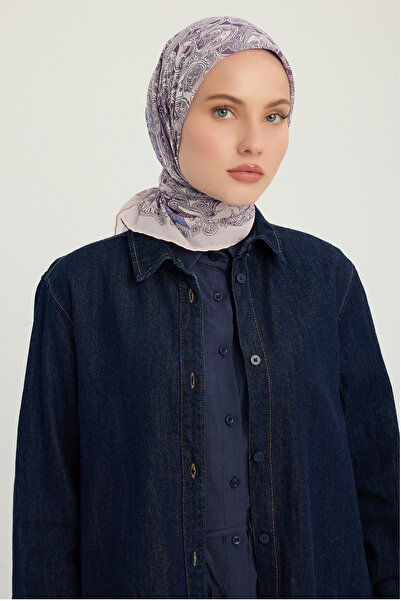 Schaless Endless Love - Indigo - Efilia Patterned Scarf - 90X90 cm