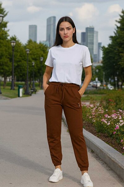 ECK MODA Γυναικεία φόρμα Jogger από ύφασμα Modal Full Lycra ελαστική με ελαστικό πόδι