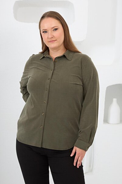 RMG Plus Size Shirt Khaki