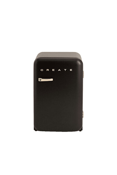 Create Mini frigider retro, CREATE, 107 litri, negru/auriu