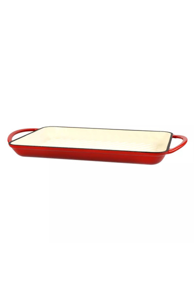 Perfect Home Grill Pan with Enameled Cast Iron Handles 33*21.5 cm