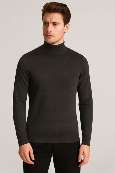 Baran Işık Half Fisherman Slim Wool Sweater
