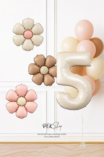 PEKSHOP Σετ μπαλονιών γενεθλίων με θέμα Bohemian Daisy, Σετ ρετρό μπαλονιών μ...