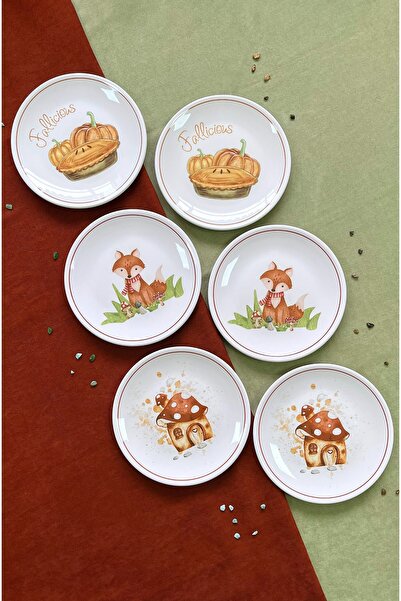 ers erbaşlar SİHİRLİ SONBAHAR 6 PARÇA  PASTA TABAĞI SETİ