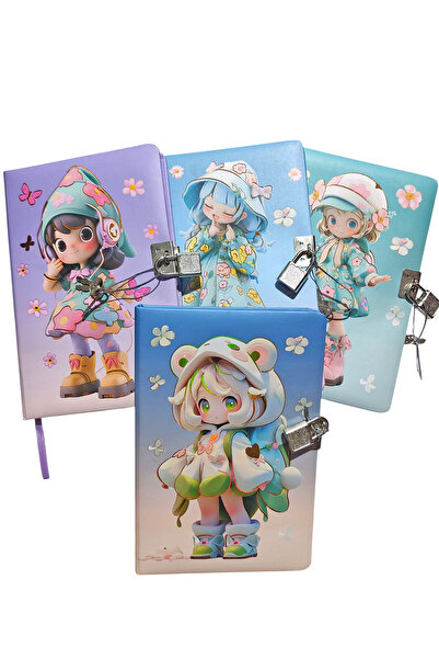 Limmy Cute Girl Scrapbook (Diary) Lockable Notebook 80 Sheets - Music