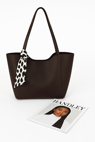 Handley Geantă de umăr cu capacitate mare, cu detaliu de eșarfă