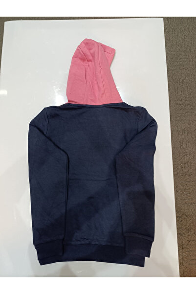 Generic هودي للأطفال من فيلا، من 8 إلى 16 عامًا، ألوان متباينة كحلي/وردي/أبيض