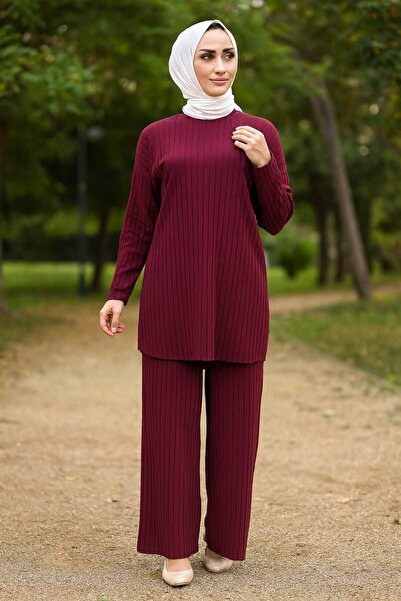 ECK MODA Women's Sandy Lycra Flexible Pleated Fabric Top and Bottom Set