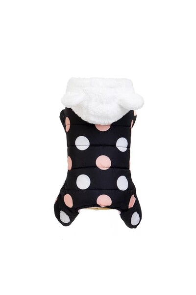 fara marca Geaca catei buline negru S 20cm