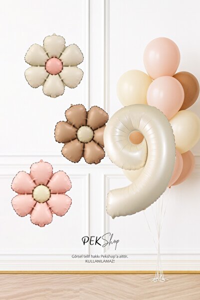 PEKSHOP Σετ μπαλονιών γενεθλίων με θέμα Bohemian Daisy, Σετ ρετρό μπαλονιών μ...