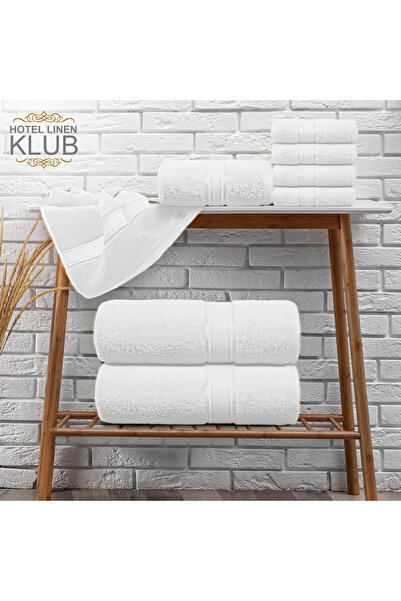 Hotel Linen Klub 8 - Piece Premium 100% Cotton Terry Towel Set – 2 Bath Towels, 2 Hand Towels & 4 Face Towels