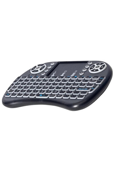 Epilons Smart Tv Box Ps3 Uyumlu Kablosuz Dokunmatik Işıklı Şarjlı Touchpadli Mini Q Klavye