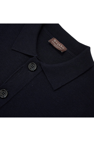 Vakko Navy Blue Men's Knitwear Cardigan M401325568-02