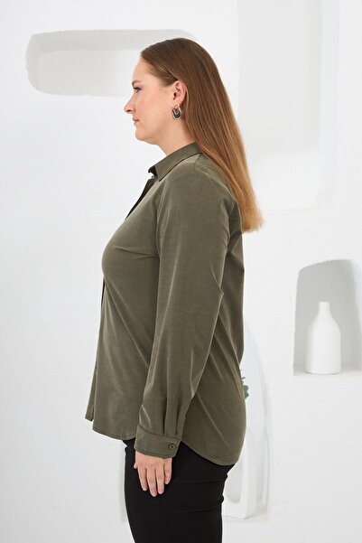 RMG Plus Size Shirt Khaki