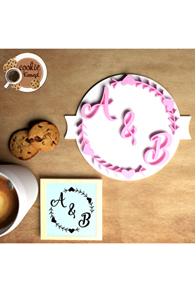 CookieKonsept Kişiye Özel Harfli Damga #02 – Kurabiye, Fondant, Pasta ve Hobi...