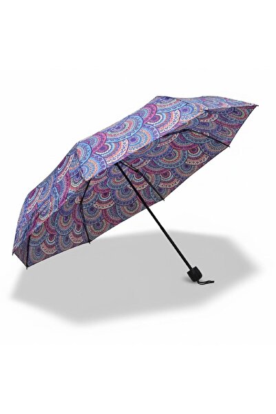 CCL Manuel Kısa 8 Telli Pongee Kumaş Desenli Şemsiye (103G-2) GKH