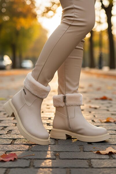 Pierre Cardin Pc-55268 Z Cream Women's Boots