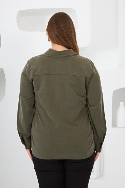 RMG Plus Size Shirt Khaki