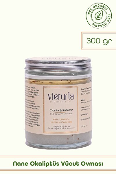 Vienurla %100 Organik Nane-Okaliptüs El & Vücut Ovması-Peeling 300 gr