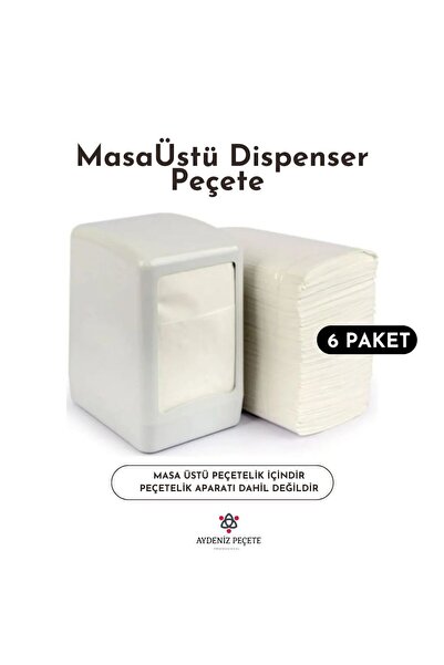 Aydeniz Peçete Professional MasaÜstü Ekonomik Dispenser Peçete 6 Paket 100Lü toplam 600 Adet. Dikkat Z Kat Havlu Peçete Değildir
