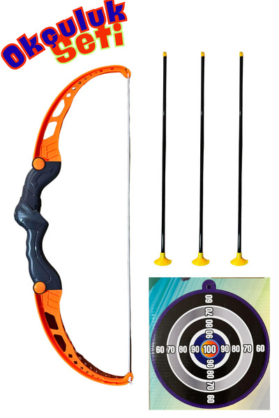 İMVULA Okçuluk Seti Çocuk Okçuluk Oyunu 3 ok ve Hedef Tahtalı Kutulu