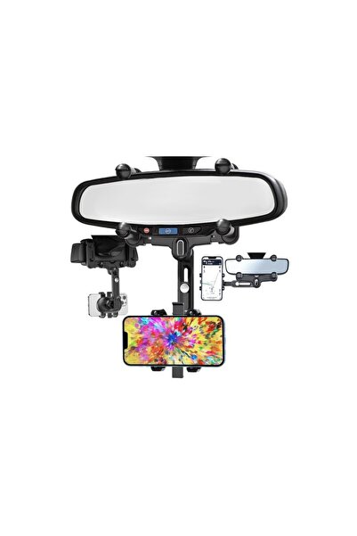 Xtrobb Car phone holder for rearview mirror, compatible with 4-7" phones, black