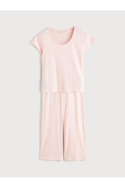 LC Waikiki U Neck Modal Blend Women's Pajama Set