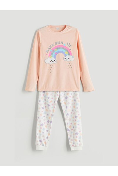 LC Waikiki Lcw Kids Crew Neck Girls Pajamas Set