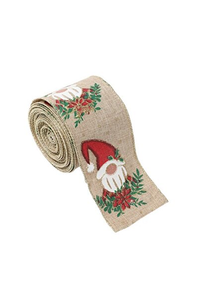 GERICOM Flippy Christmas Decorative Ribbon, Elf Design, 200 x 6.3 cm, Khaki