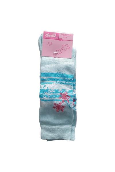 Barbie Kids' Knee-High Socks, Blue, EU Size 13-16, Collection, Floral Design