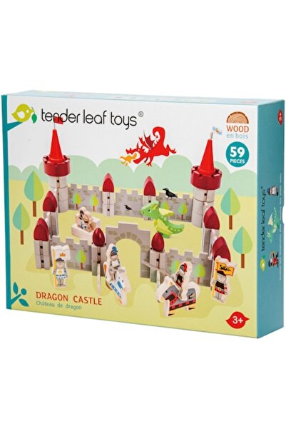 Tender Leaf Toys Wooden Play Set - Dragon Castle, 59 Pieces