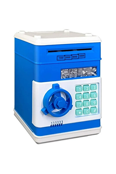 SARA Pușculiță interactivă pentru copii, tip bancomat, rulare automată bancnote, ABS, albastră