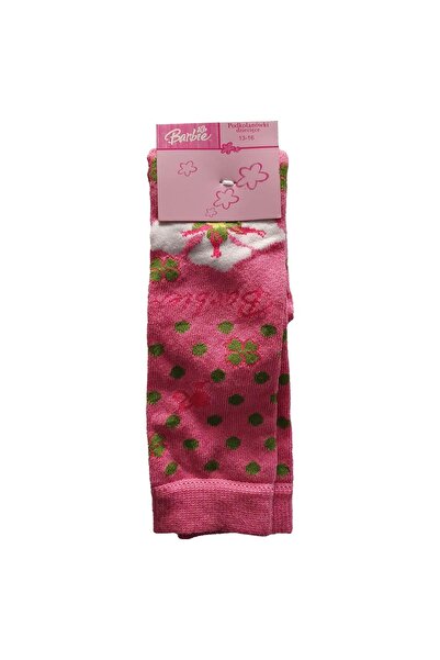 Barbie Over-the-Knee Kids' Socks, Pink, EU Size 13-16, Floral Design, Cotton Blend