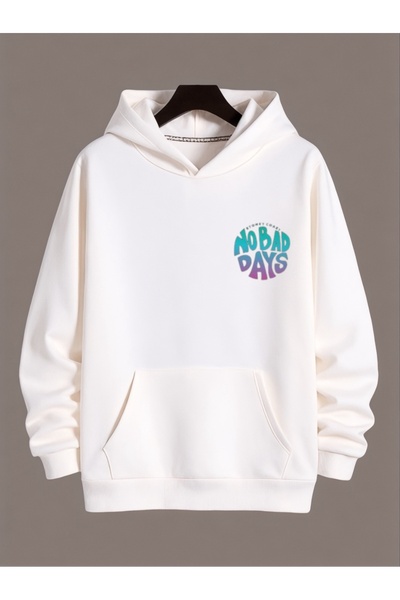 ArtYus Φούτερ Unisex No Bad Days Πολύχρωμο Ειδικό με τύπωμα Βαμβακερό oversiz...