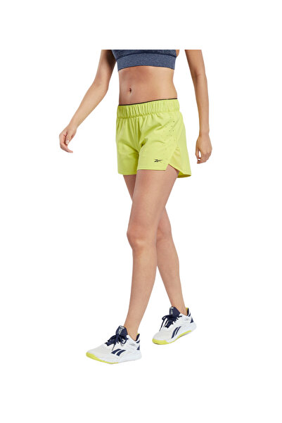 Reebok Women's Training Shorts, Breathable Polyester, Speedwick Technology, Green, Size L