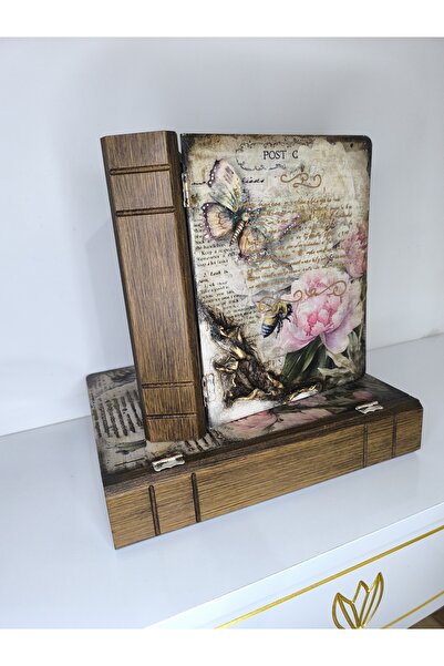 IremTasarimAtolyesi Dekorasyon Ürünleri Ahşap Kitap Kutu Seti 2li Özel Tasarı...