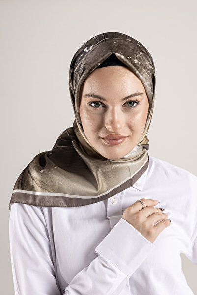 Akel Ψηφιακό κρυστάλλινο μοτίβο κασκόλ 95x95 – Παστέλ μοτίβο-5